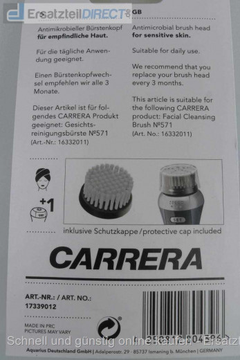 Bürstenkopf Sensitiv verwendbar passend für CRR571 FacialClean