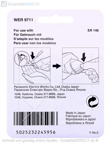 Schereinheit WER9711Y passend für ER146 ER148