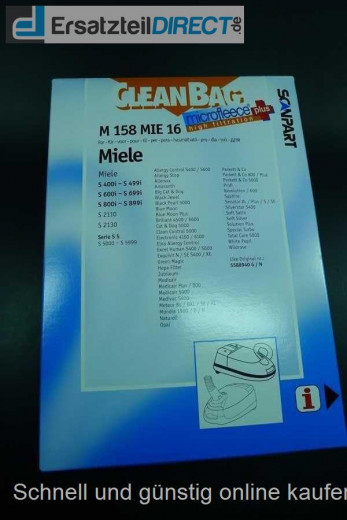 CleanBag Staubbeutel 158 MIE 16 wie Typ G /N