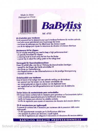 BaByliss Haartrimmer Wartungskit Ölset