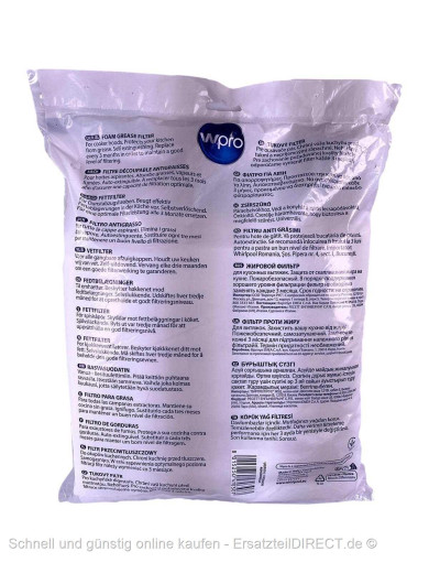 WPro Dunstabverwendbar passend für ghaube Filtermatte 47cm x 97cm