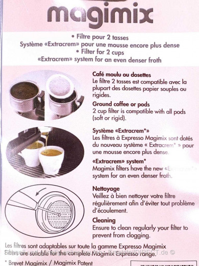 magimix Espresso Sieb Filter passend für 2 Tassen verwendbar passend für 11401