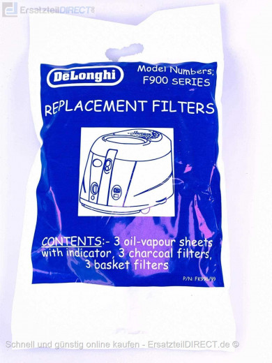 Fritteusen Filter-Set D989 F980 F989 F999