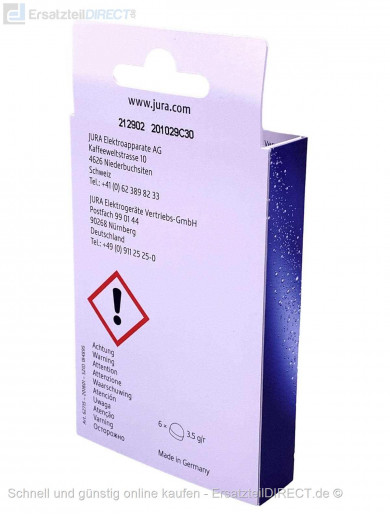 Jura KaffeeAutomaten Reinigungstabletten 6er Pack