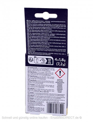 KaffeeAutomaten Reinigungstabletten 4x1.8g