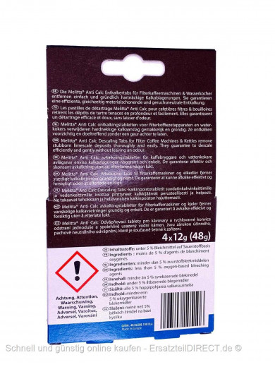 KaffeeAutomaten Anti-Kalk Tabs 4x 12gr