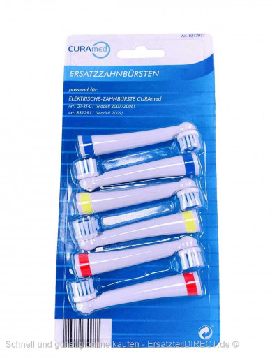 CuraMed Zahnbürsten Ersatzbürsten rund 8317911 6er
