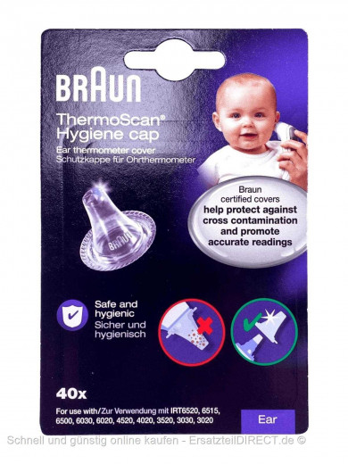 Braun ThermoScan Schutzkappen / Schutzhülsen LF40