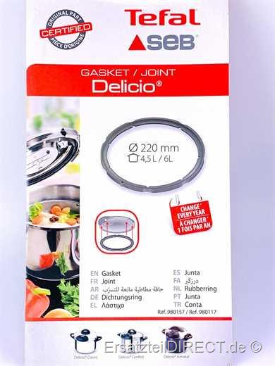 Schnellkochtopf Dichtung passend für Delicio 4.5L 6L