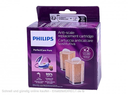 Philips Dampfbügelstation 2x Antikalk Kartuschen