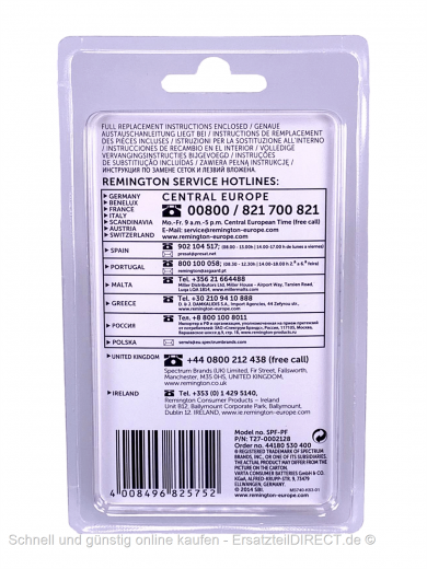 Rasierer Kombipack Scherfolien + Klingen 21B