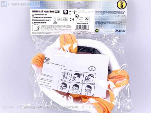 Cogex Staubmaske Arbeitsmaske im 5er Pack