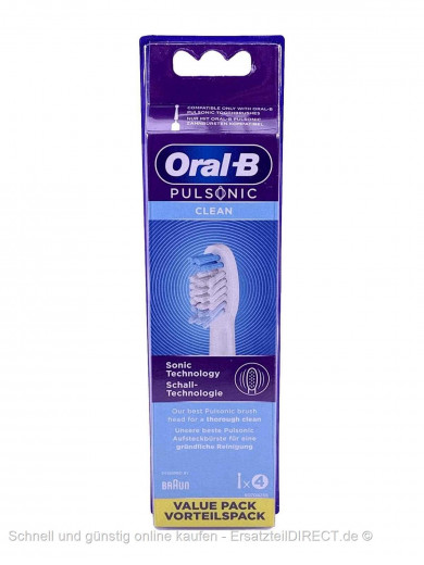 Oral-B Zahnbürste Aufsteckbürsten SR32 Pulsonic 4x