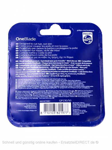 Barttrimmer 3x OneBlade QP2510 6510 QP6530