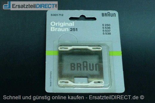 Rasierer Scherblatt SB251 Scherfolie Typ 251