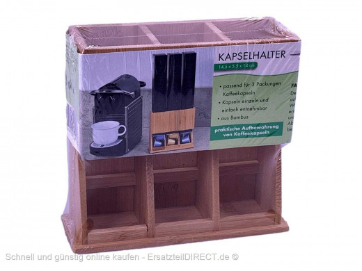 Bambus Kapselhalter passend für 3 Packungen Kaffeekapseln