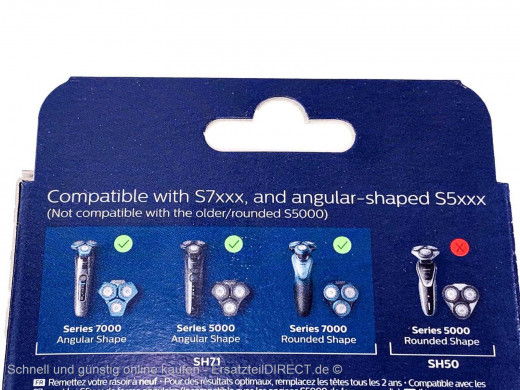 Scherkopf-Set SH71 Gentle Precision S7000