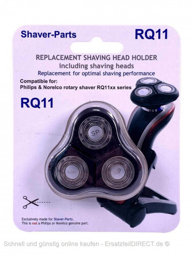 Nova Shaver-Parts 3er Scherköpfe Set RQ11 Typ10