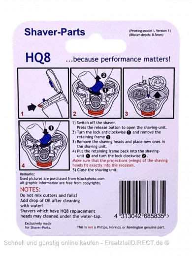 3er Universalscherköpfe (HQ 8) Typ8