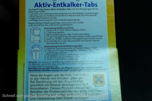 Oxy-Power / Aktiv-Entkalker-Tabs 4 Stück