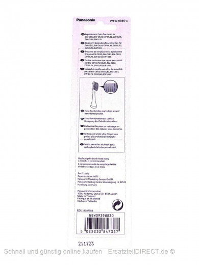 Zahnbürsten Ersatzbürste EW0935 EW-DL75