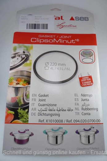 Schnellkochtopf Dichtung Clipso Minut 4L /6L