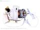 Küchenmaschine Motor HR7510 7520 HR7530