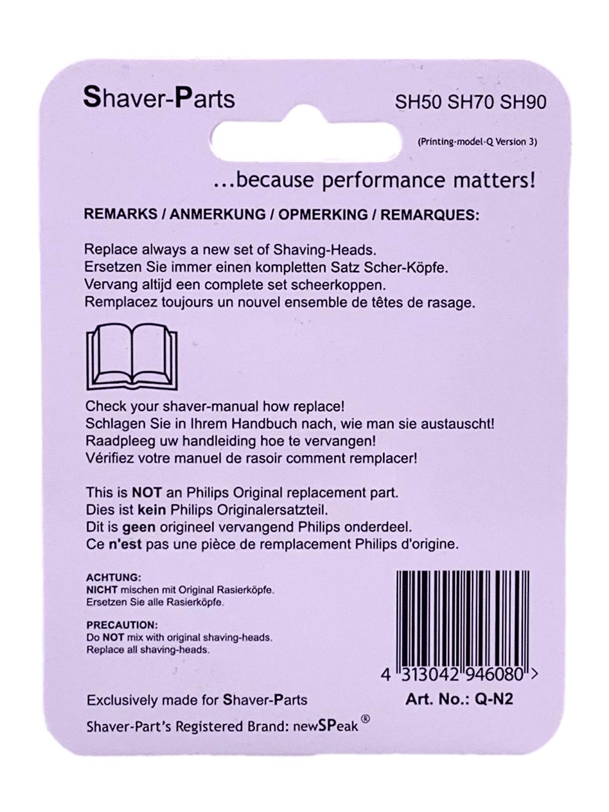 Rasierer Ersatz-Scherköpfe*SH50 SH70 SH90