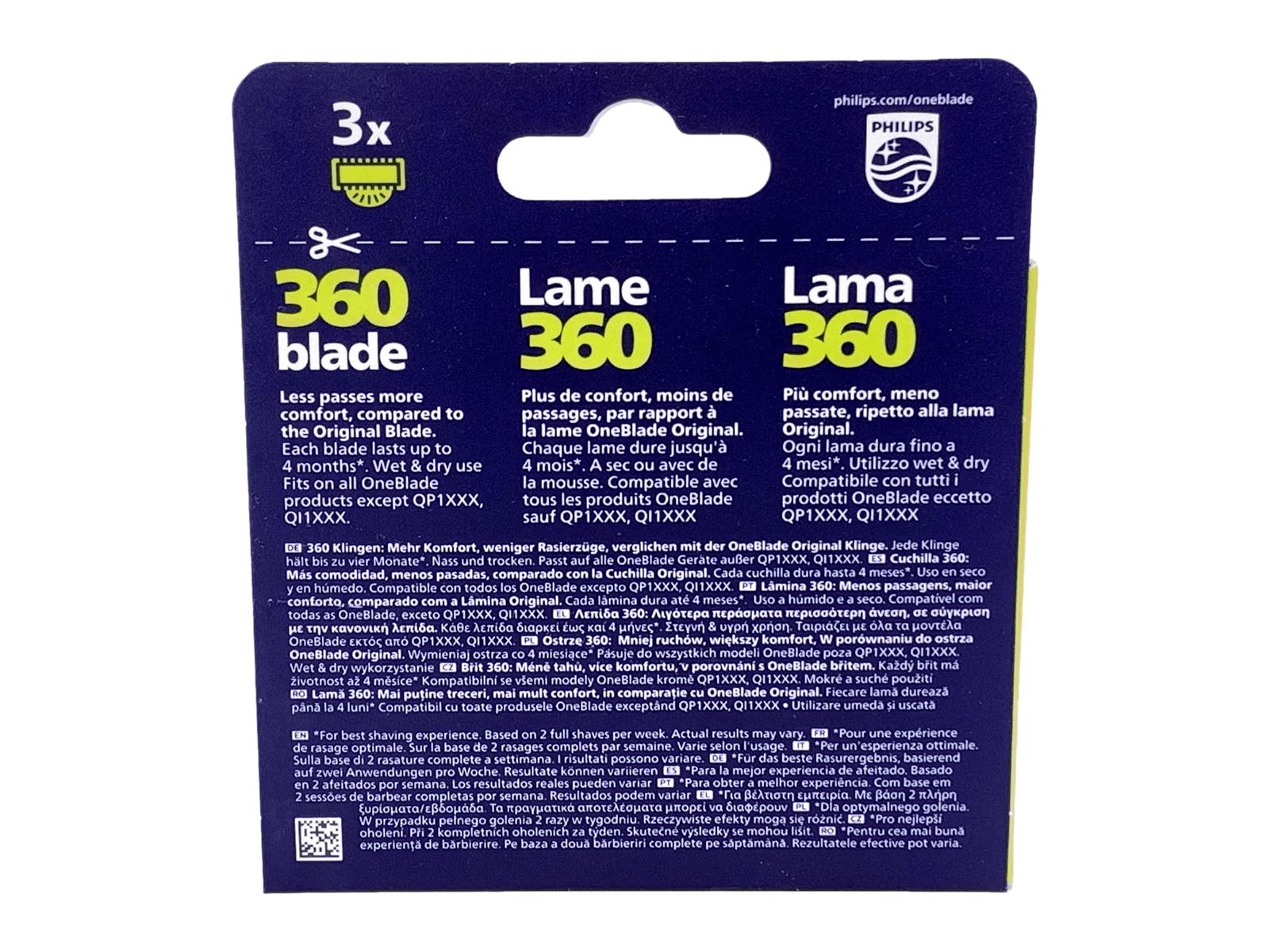 Barttrimmer 3x OneBlade QP2520 QP2630 6650