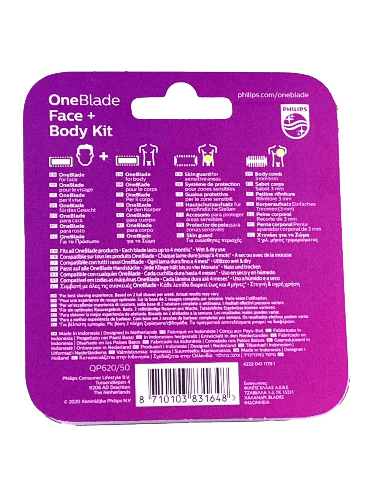 Barttrimmer 2x OneBlade Set QP6510 QP6520