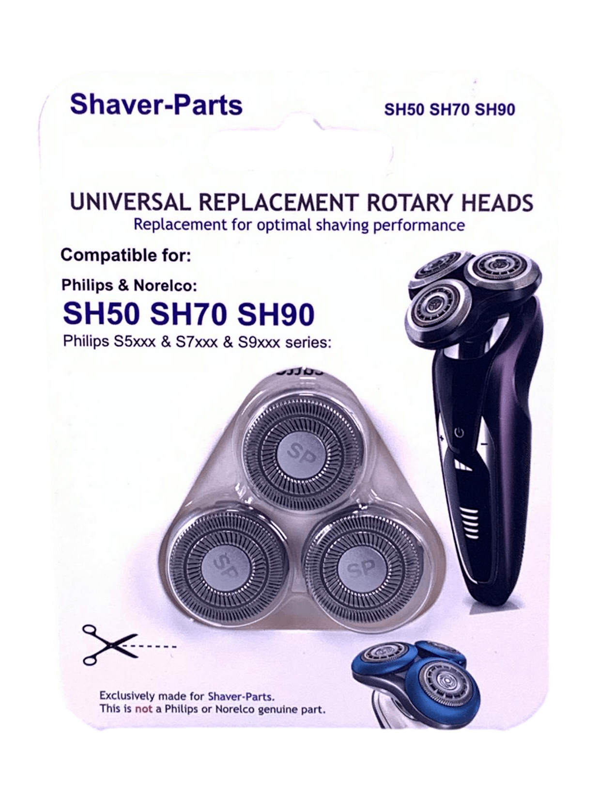 Nova 3er Scherköpfe verwendbar passend für SH50 SH70 SH90