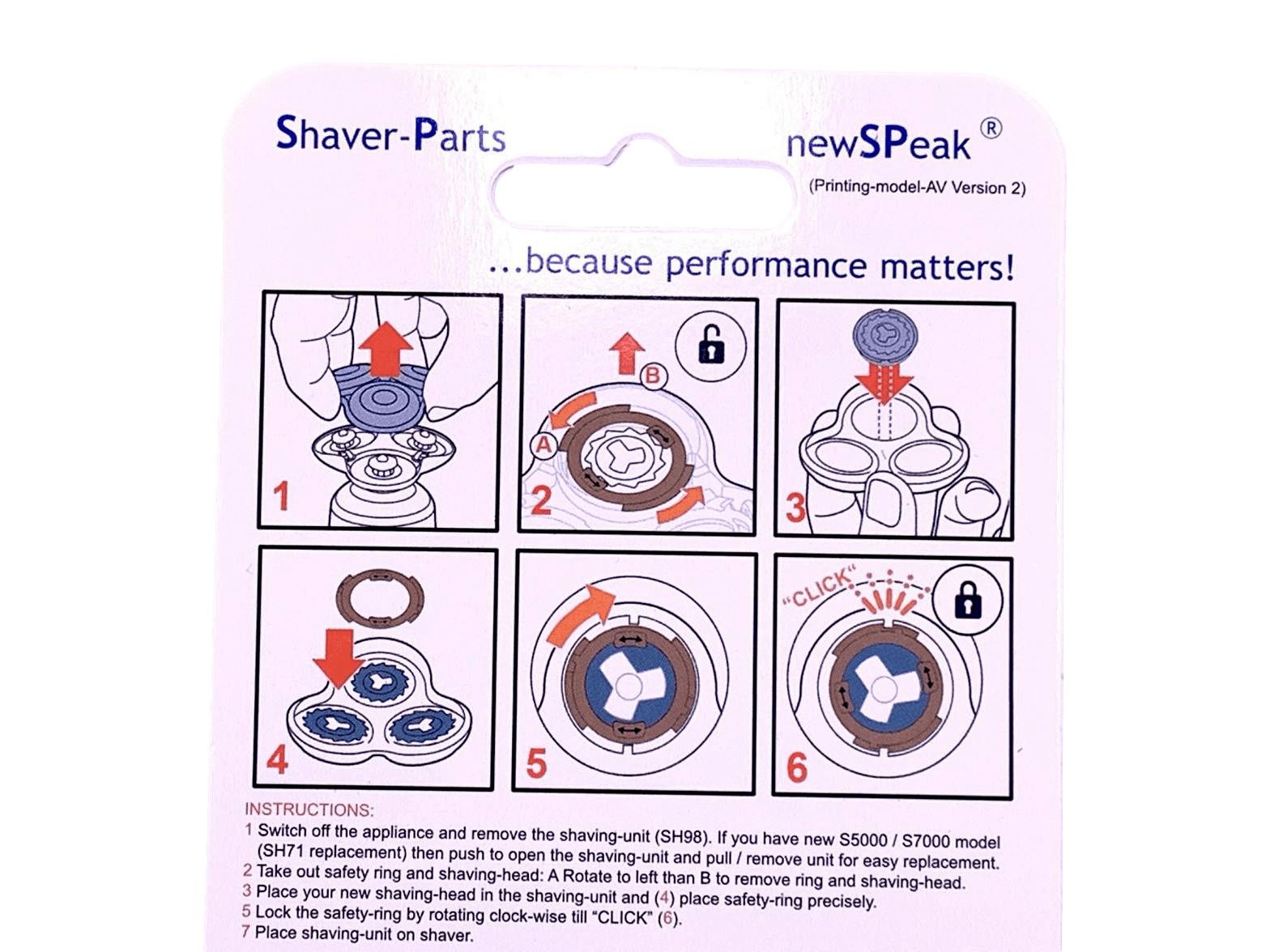 Nova 3er Scherköpfe verwendbar passend für SH98 SH91 SH71