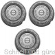 Scherkopf 3erSET HQ167 Philishave CoolSkin