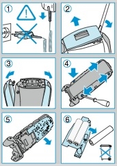 Gehäuse + Schalter /Langhaarschneider 5649