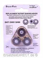 Rasierer Ersatzscherköpfe 3x SH71 SH91*98